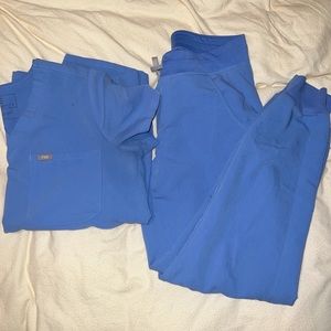 Figs Ceil Blue Catarina Scrub Top